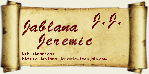 Jablana Jeremić vizit kartica